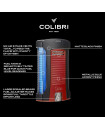 COLIBRI DAYTONA LIGHTER SINGLE JET-BLACK+RED