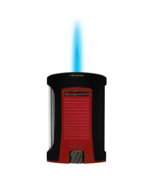 COLIBRI DAYTONA LIGHTER SINGLE JET-BLACK+RED