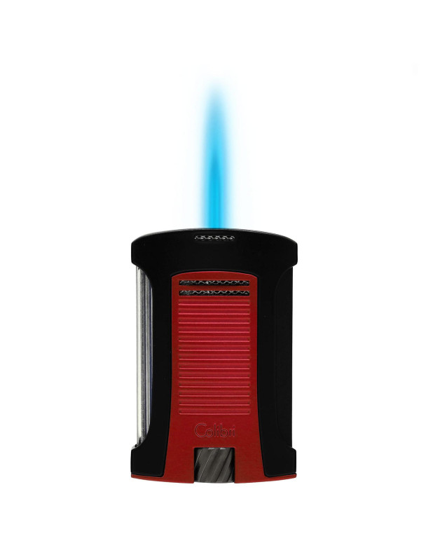 COLIBRI DAYTONA LIGHTER SINGLE JET-BLACK+RED