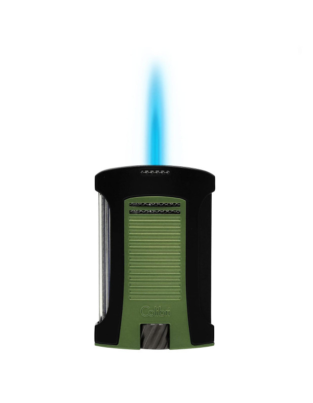 COLIBRI DAYTONA LIGHTER SINGLE JET-BLACK-GREEN