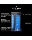 COLIBRI DAYTONA LIGHTER SINGLE JET-BLACK+BLUE