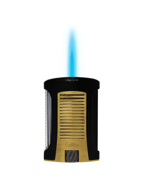 COLIBRI DAYTONA LIGHTER SINGLE JET-BLACK+GOLD