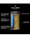 COLIBRI DAYTONA LIGHTER SINGLE JET-BLACK+GOLD