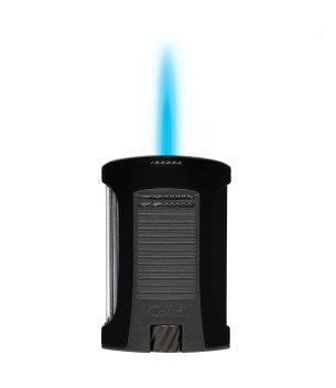 COLIBRI DAYTONA LIGHTER SINGLE JET-BLACK+CHARCOAL