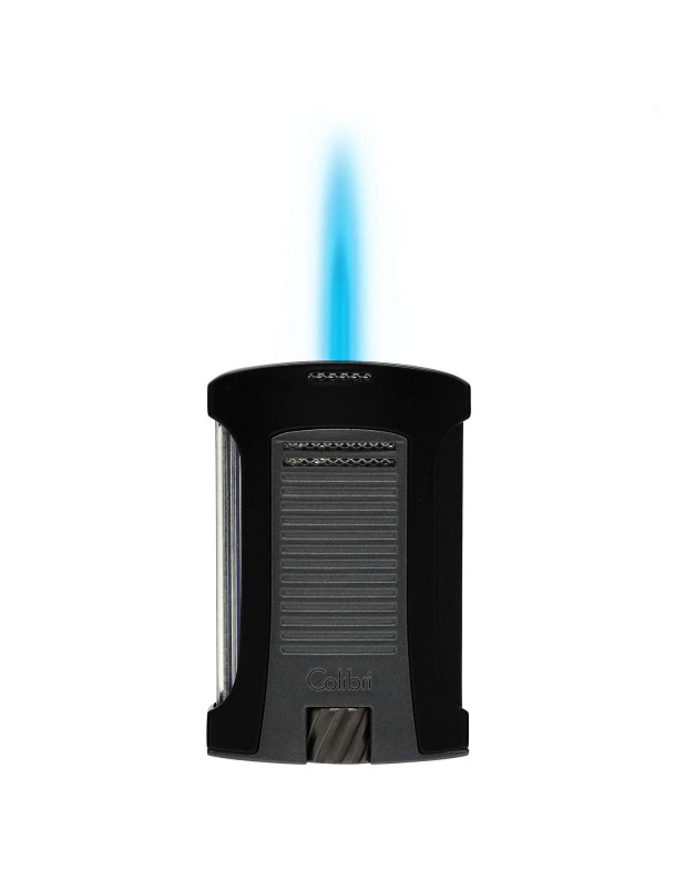 COLIBRI DAYTONA LIGHTER SINGLE JET-BLACK+CHARCOAL