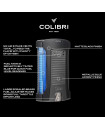 COLIBRI DAYTONA LIGHTER SINGLE JET-BLACK+CHARCOAL
