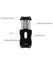 Colibri V-shaped cut Stainless Steel cigar cutter Black and Black 