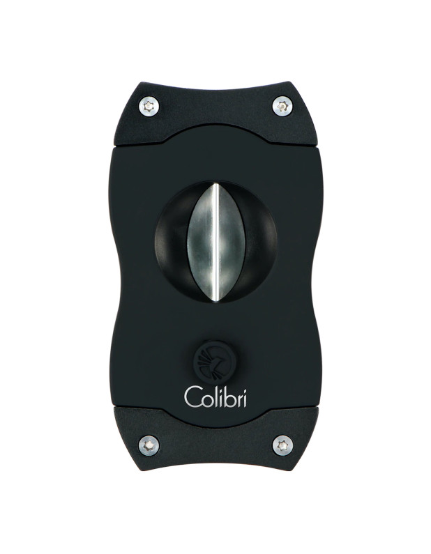 Colibri V-shaped cut Stainless Steel cigar cutter Black and Black 