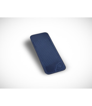 LE PETIT cigar cutter Petrol Blue Racing leather sheath