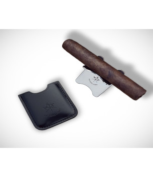 Black leather Cigar Stand