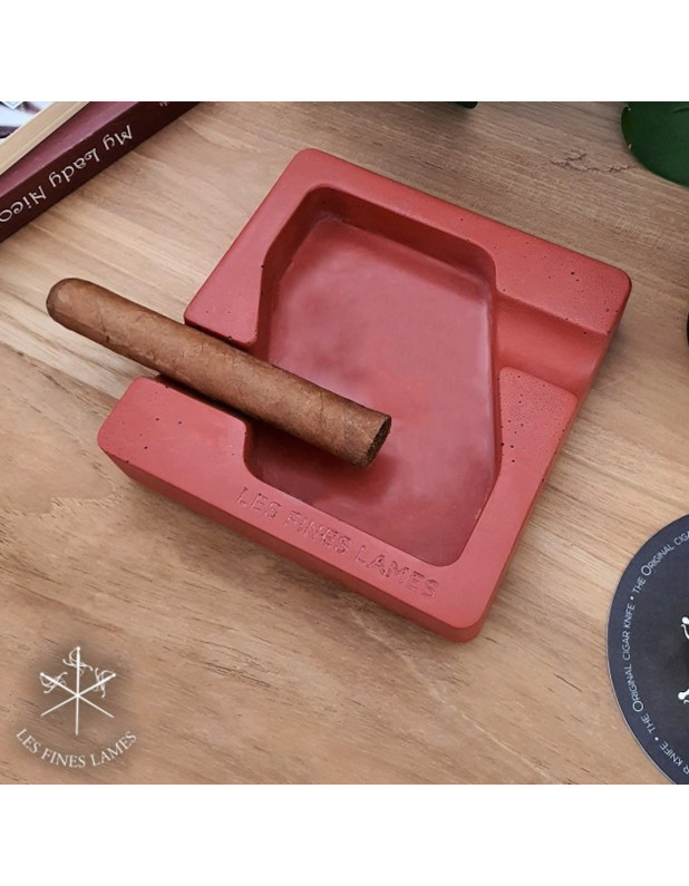 Concrete Ashtray DYAD - Red 