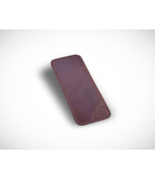 LE PETIT cigar cutter Tan leather sheath