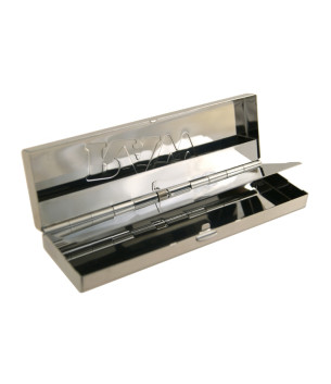 Raw steel paper tin for king size slim + Tips