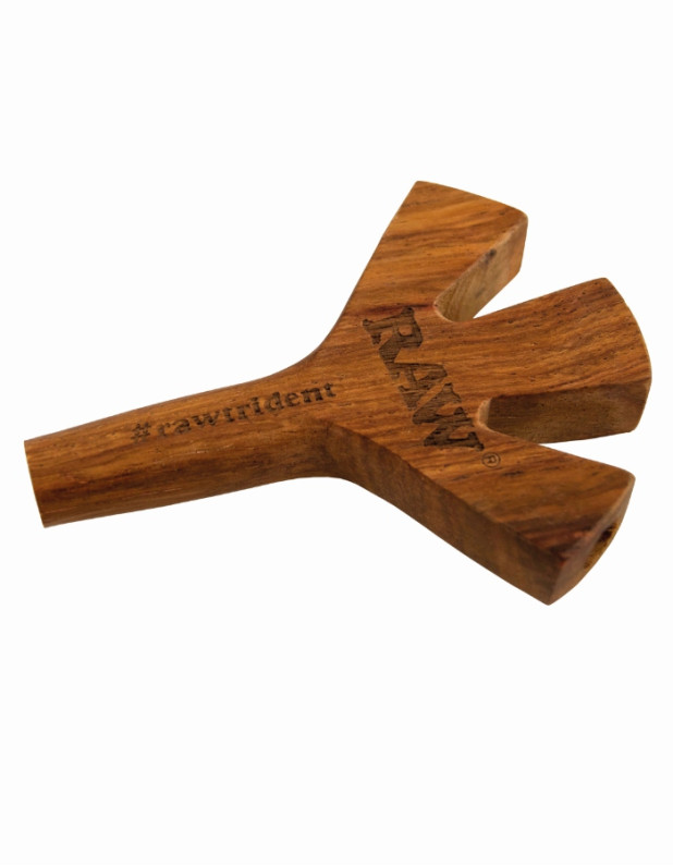 Raw Trident Wooden Cigarette Holder