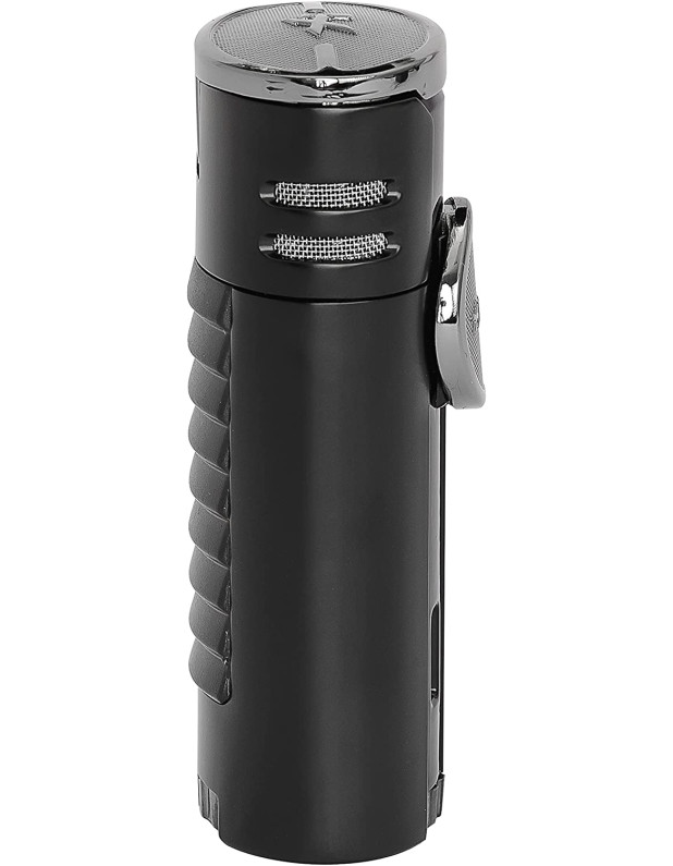 Diamond quad-jet flame wind resistant XIKAR Lighter Black