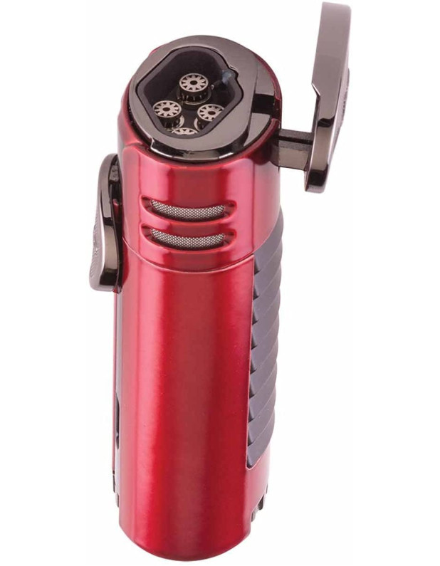 Diamond quad-jet flame wind resistant XIKAR Lighter RED 