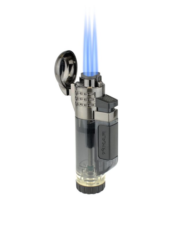 Tech triangle triple-jet flame Lighter Black 