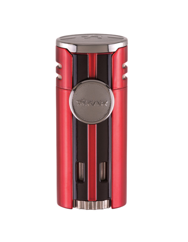 Diamond quad-jet flame wind resistant XIKAR Lighter RED 