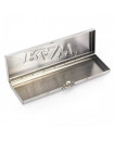 RAW STAINLESS STEEL PAPER CASE - KING SIZE ROLLING PAPER CONTAINER