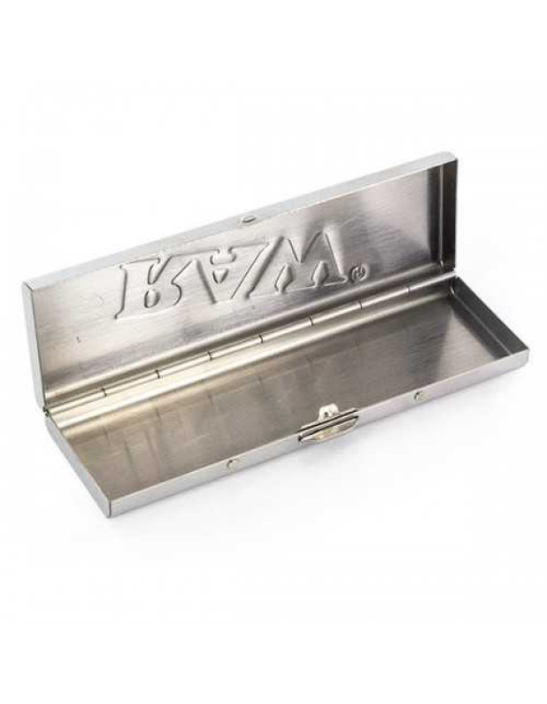 RAW STAINLESS STEEL PAPER CASE - KING SIZE ROLLING PAPER CONTAINER