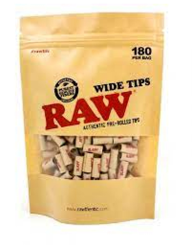 Bag Pre Rolled Wide Tips 180 Per Pack